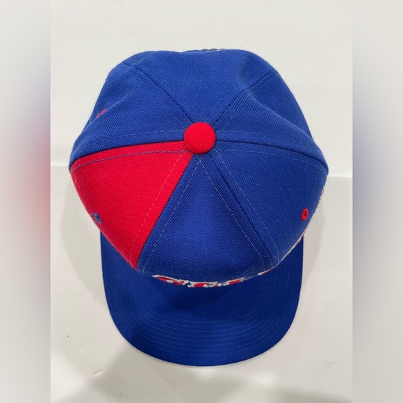 Vintage Starter NY Giants Two Tone Colorblock Snapback 100% Wool - Picture 8 of 9